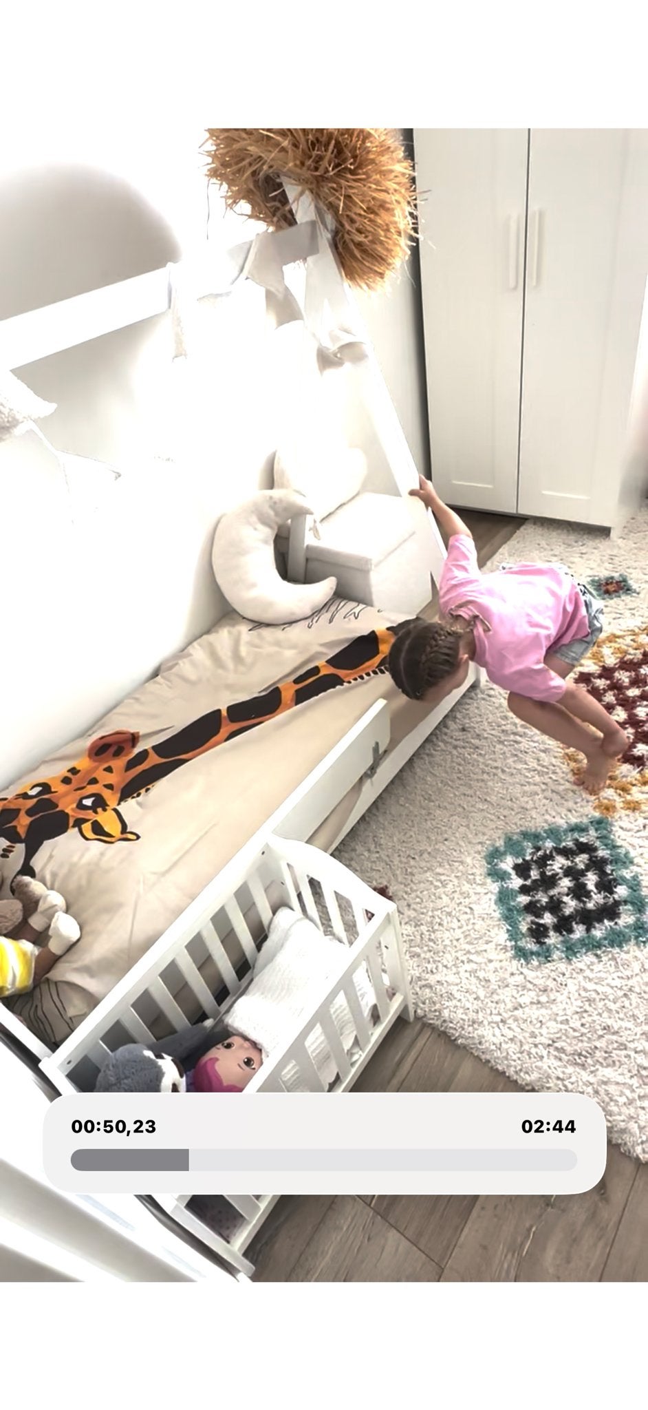 Kinderbed met matras en lattenbodem, Ophalen, 70 tot 85 cm, Zo goed als nieuw, Lattenbodem
