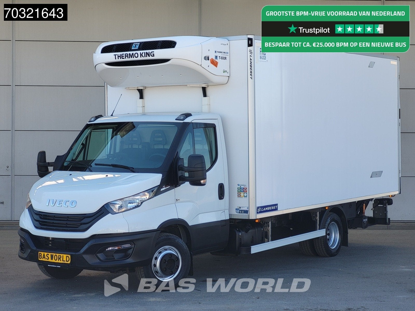 Iveco Daily 72C21 Lamberet LBW 12 Palets Thermo King T-600R, Auto's, Bestelauto's, Automaat, Stof, Gebruikt, Euro 6