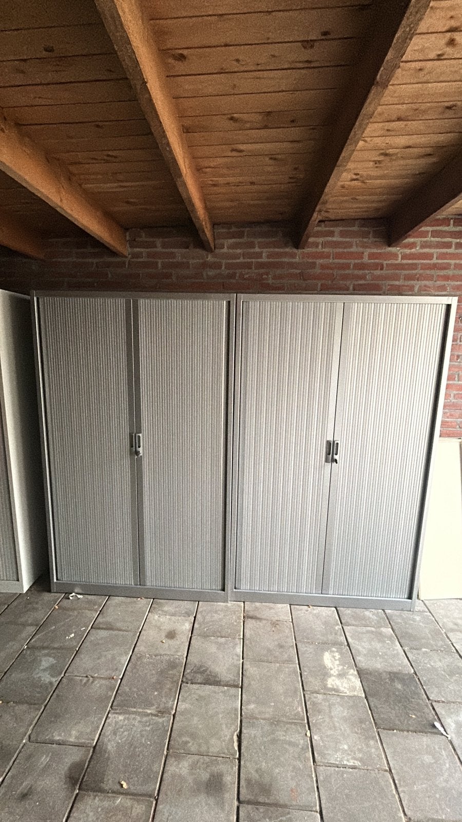 Roldeurkasten / Archiefkasten 2x, Tuin en Terras, Bergingen en Tuinkasten, Ophalen, Zo goed als nieuw, Kunststof, Containerberging