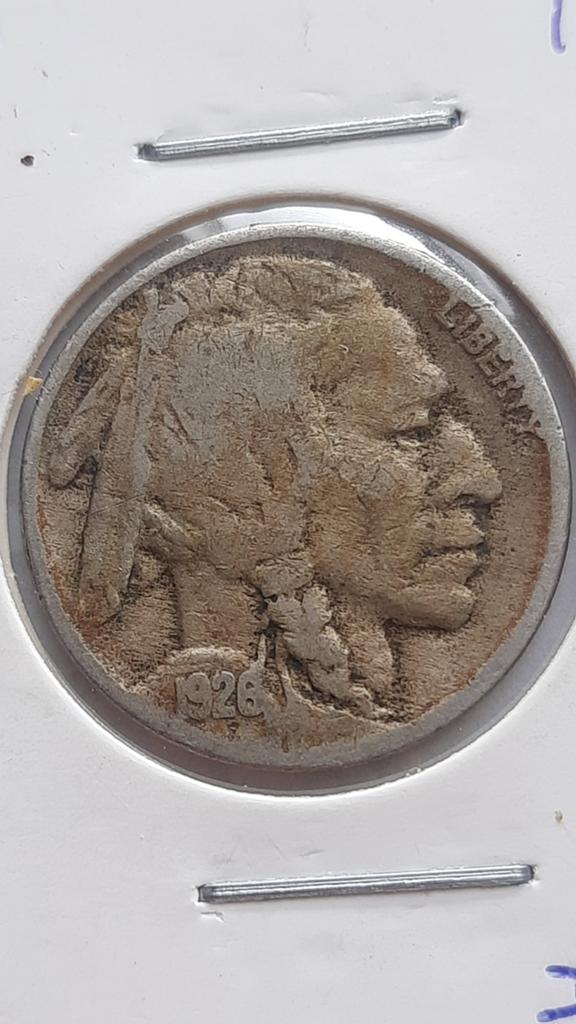 Indian Head Buffalo 5 cent nickel 1926., Ophalen of Verzenden, Noord-Amerika, Losse munt