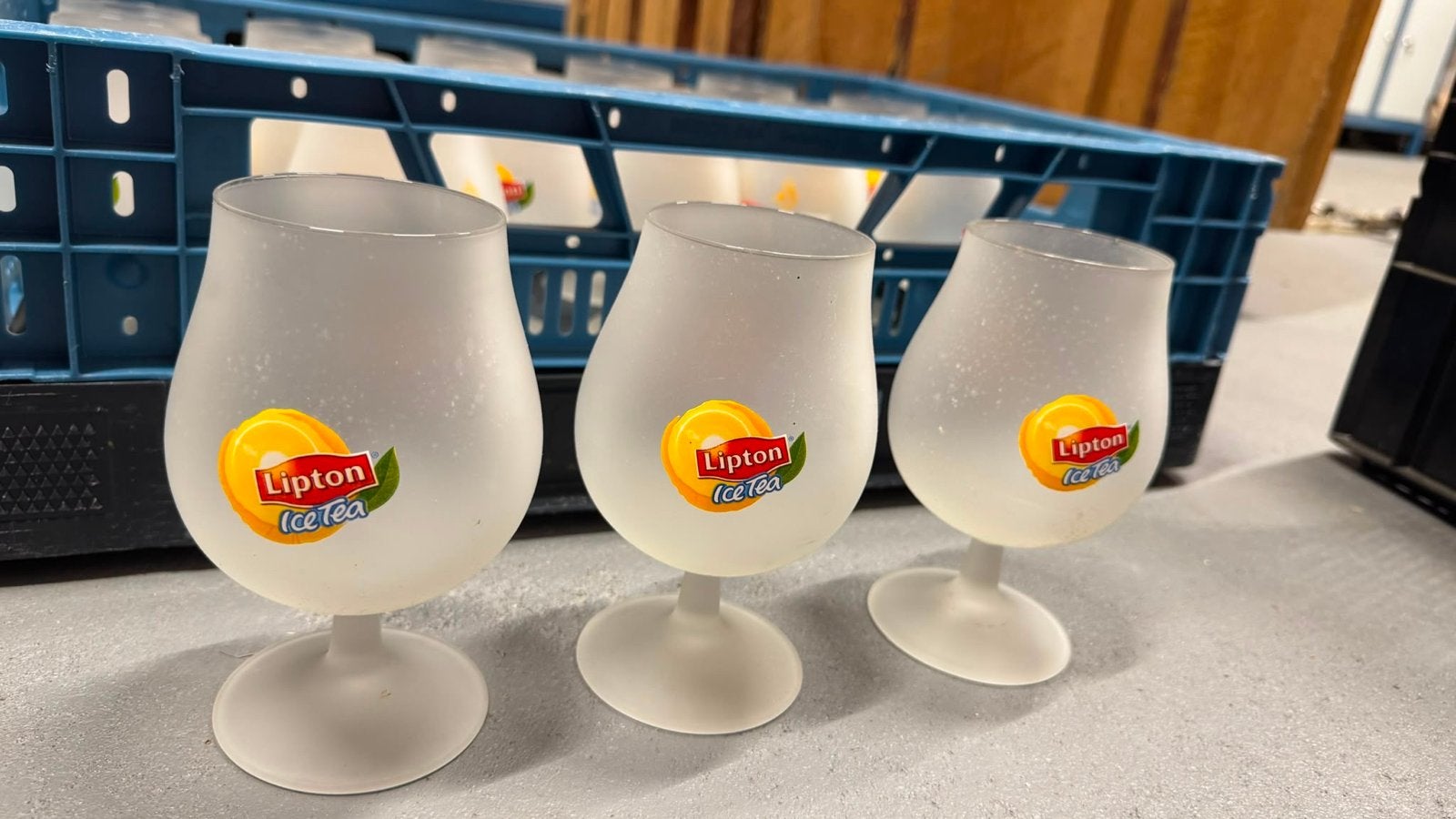 Lipton Ice Tea glazen, Ophalen, Nieuw, Glas, Overige merken