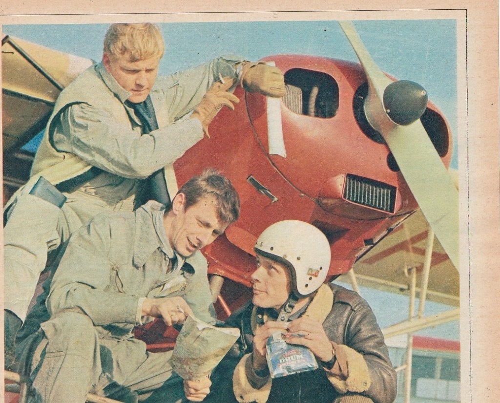 retro reclame 1966 Drum shag vliegtuig monteur, Verzenden, Overige typen