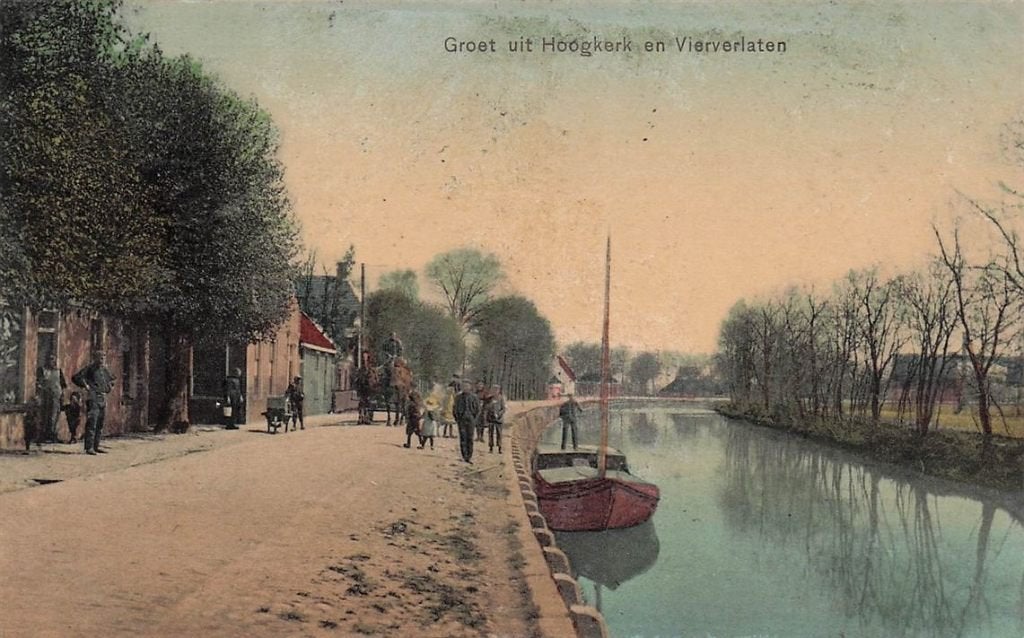 703-153-013 Groet uit Hoogkerk en Vierverlaten, Verzenden, Voor 1920, Groningen