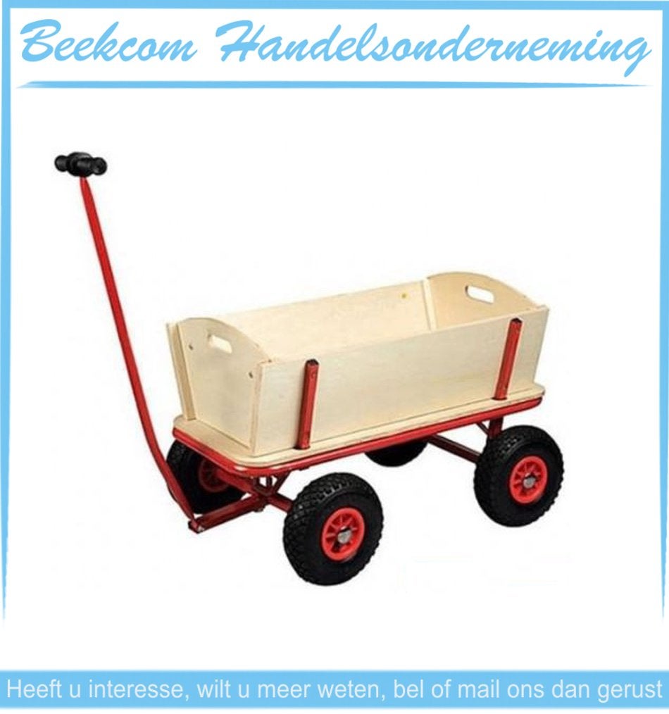Bolderkar van hout met een metalen frame, Ophalen, Nieuw