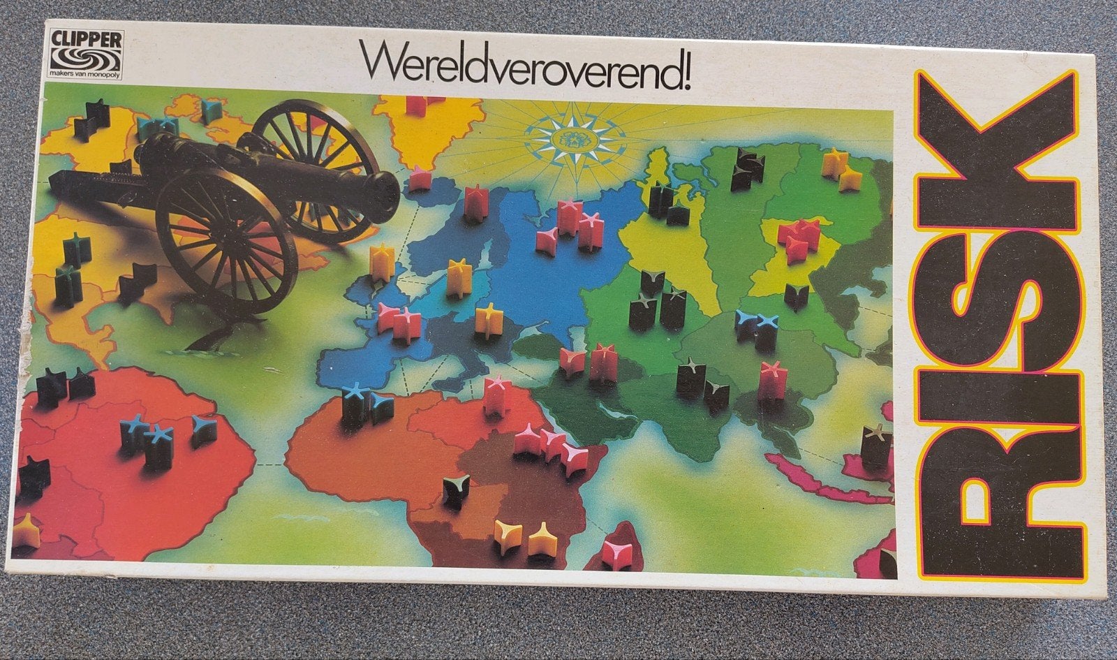 Risk, originele spel, Vijf spelers of meer, Ophalen of Verzenden, Gebruikt, Clipper