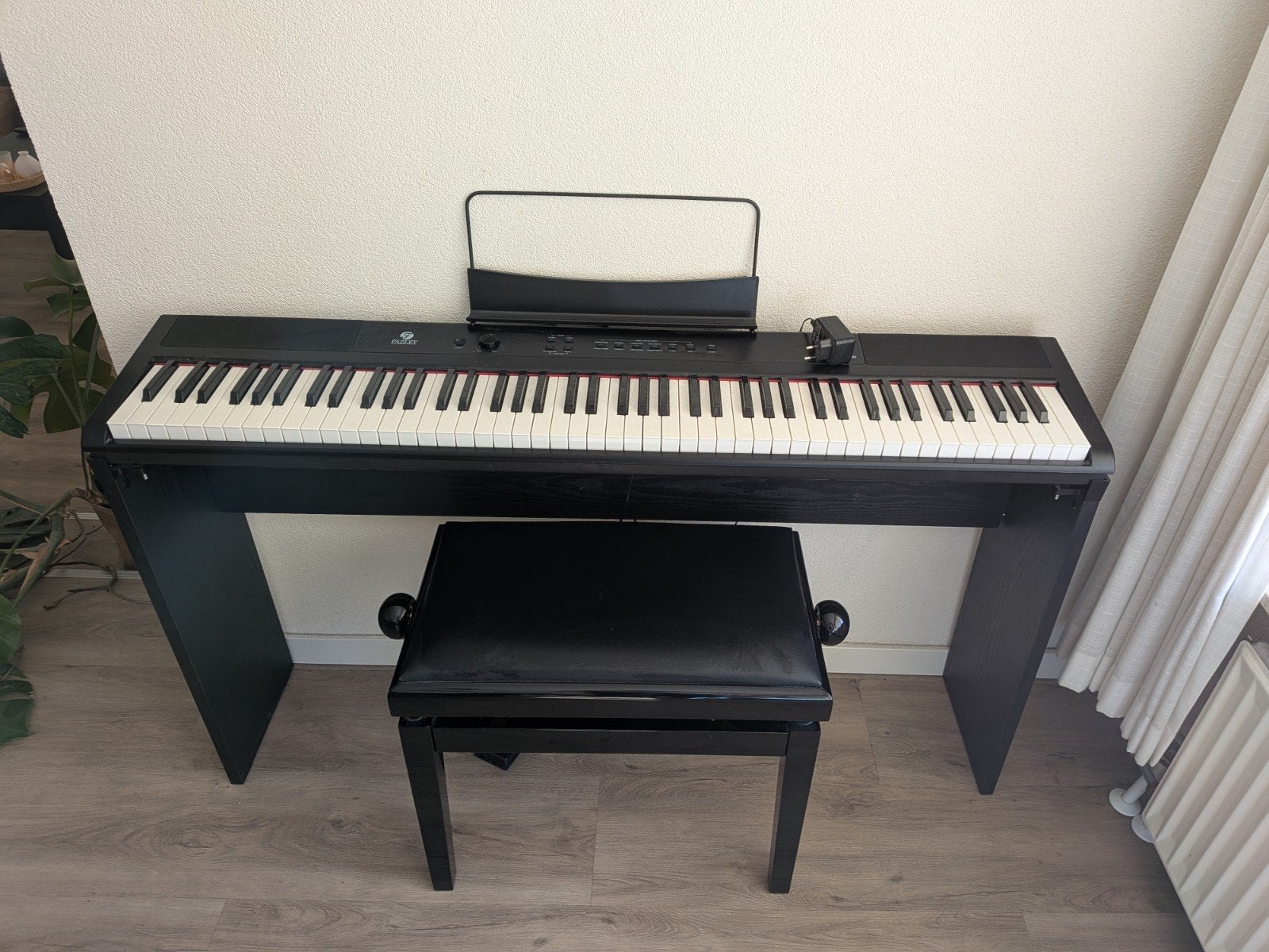 Fazley FSP-200 Digitale Piano met Standaard en Kruk, Muziek en Instrumenten, Ophalen, Zwart, Digitaal, Zo goed als nieuw