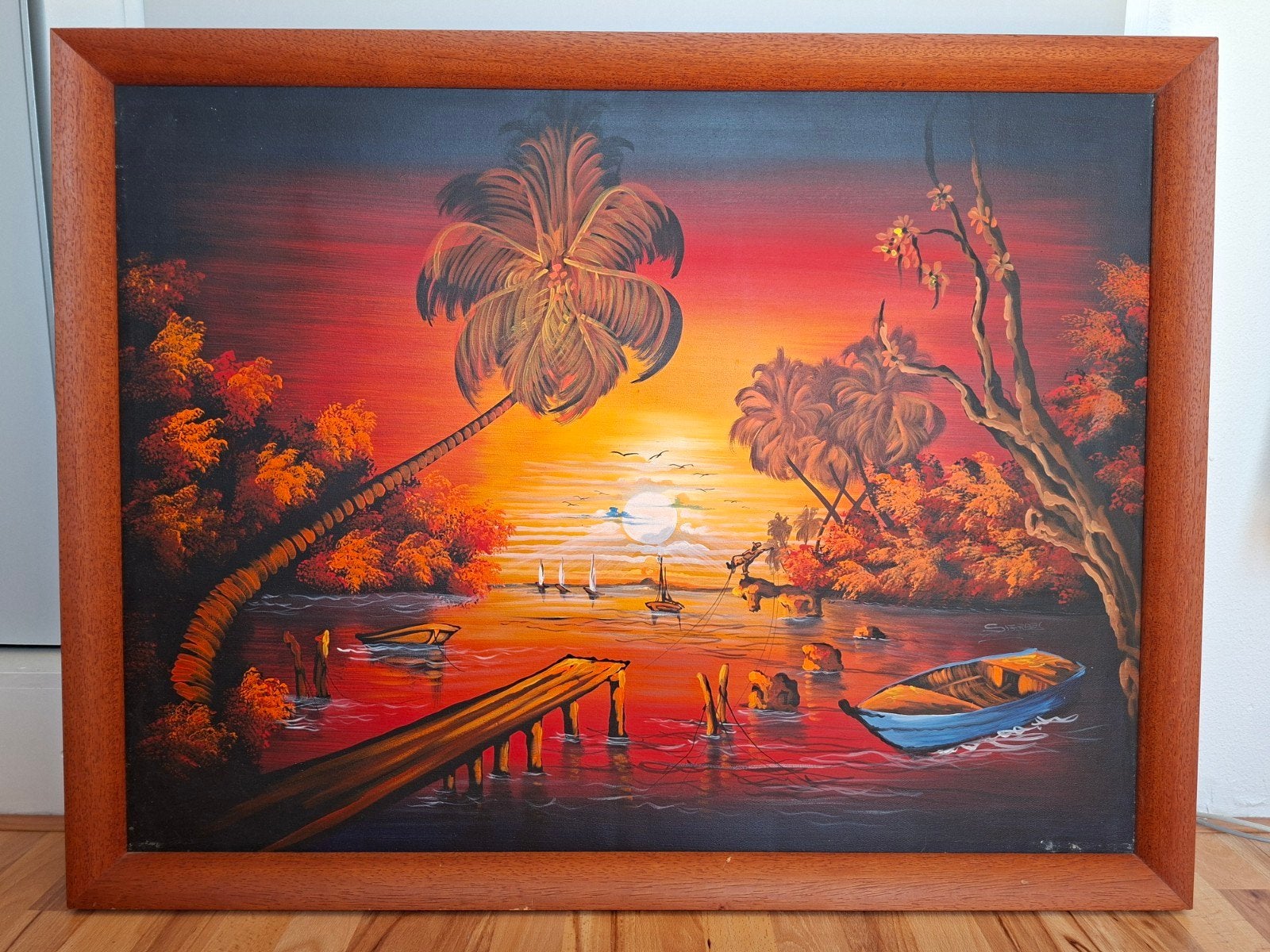 prachtig olieverf schilderij, Antiek en Kunst, Kunst | Schilderijen | Abstract, Ophalen