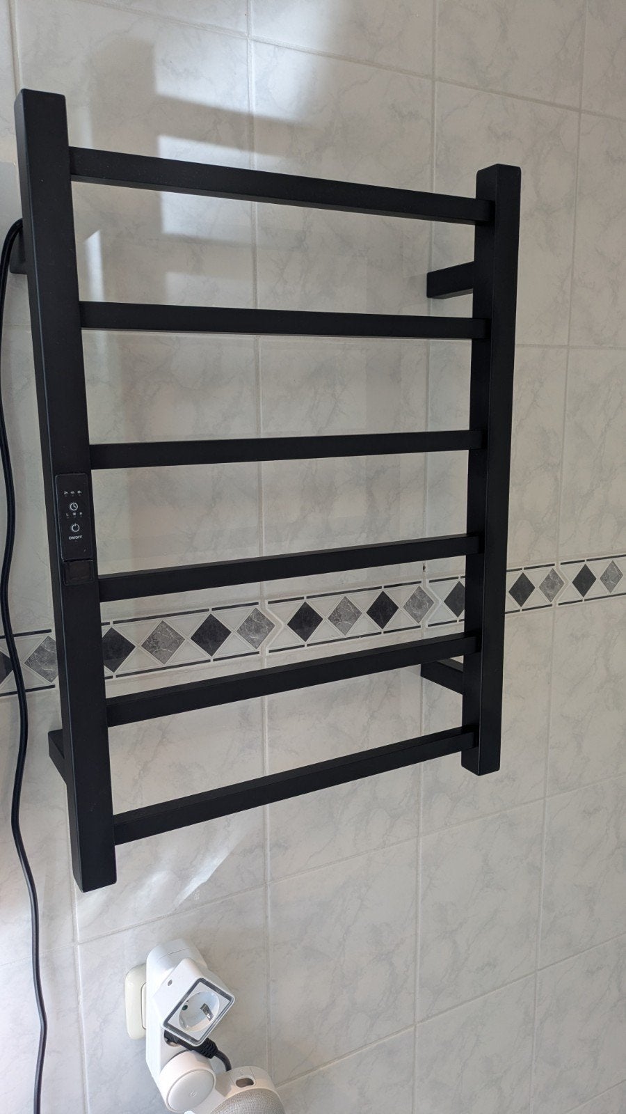 Elektrische Handdoekenwarmer Zwart met Timer en 3 Standen, Ophalen, Nieuw, Zwart, Overige typen