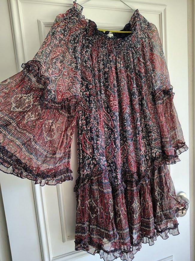 Miss june maxi dress, Kleding | Dames, Jurken, Verzenden, Paars, Maat 42/44 (L), Zo goed als nieuw