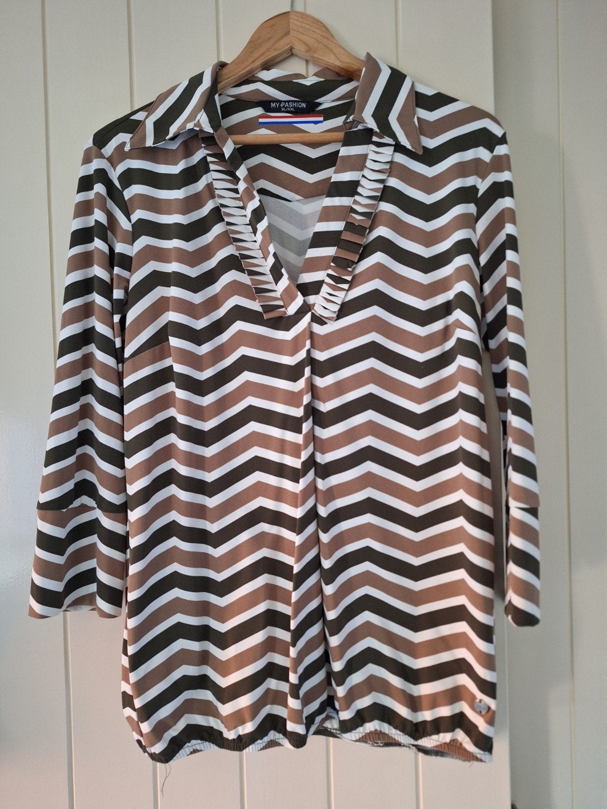 My-Pashion Blouse met Zigzagprint - Maat XL/XXL, My-Pashion, Meerkleurig, Maat 46/48 (XL) of groter, Ophalen of Verzenden