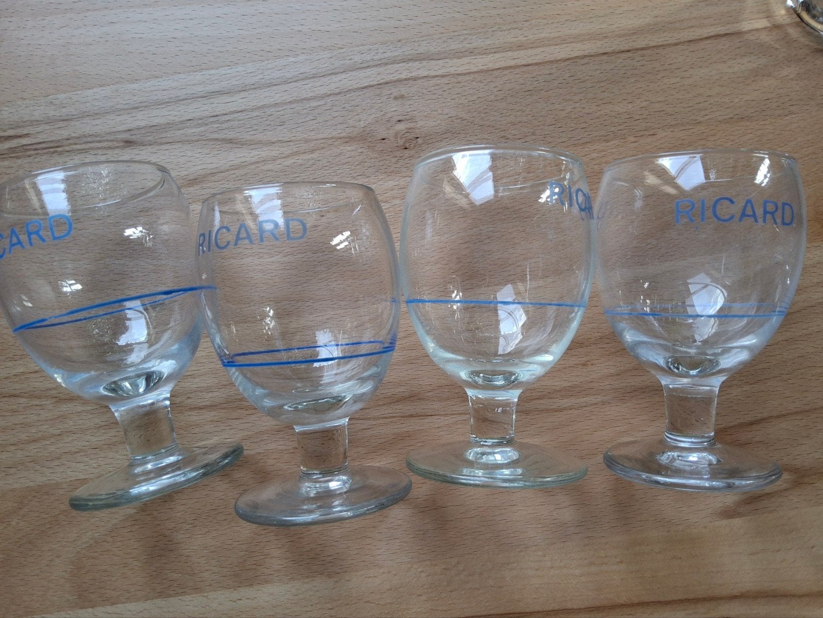 Set van 4 vintage Ricard glazen, Ophalen of Verzenden