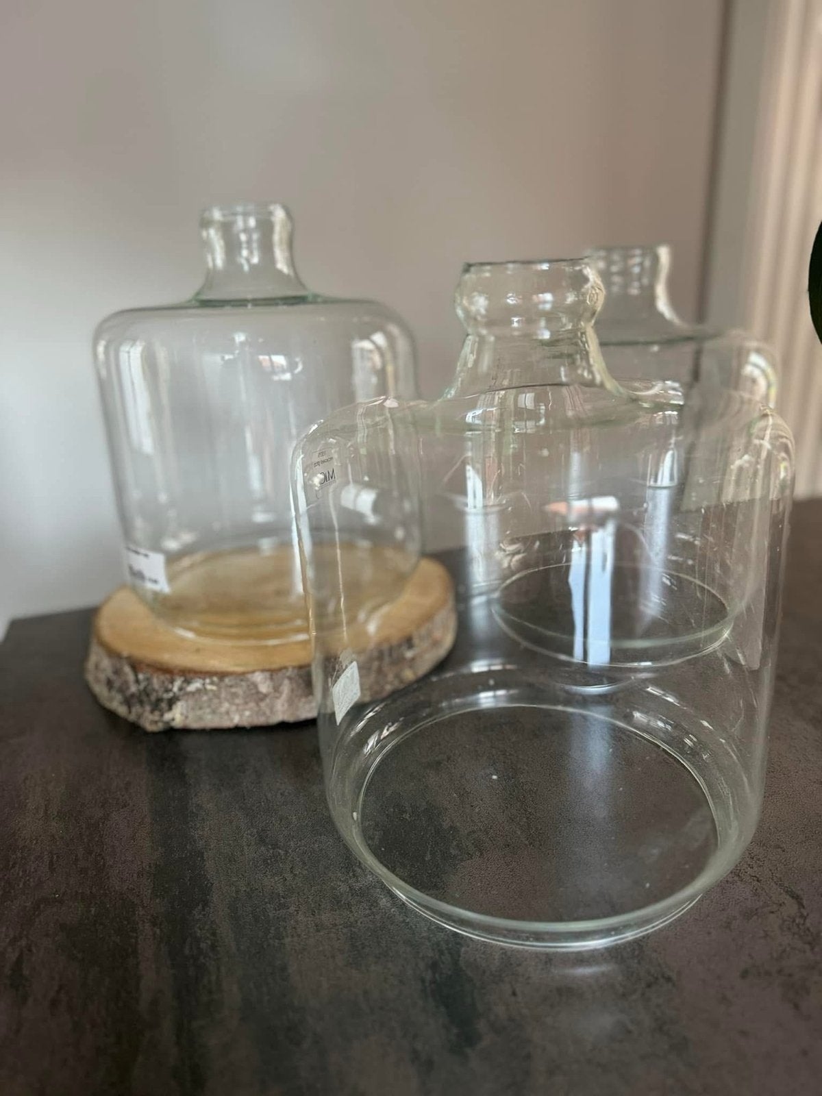 MICA Stolp Miko d22h36cm transparant gerecycled glas, Ophalen, Zo goed als nieuw, Glas, Modern