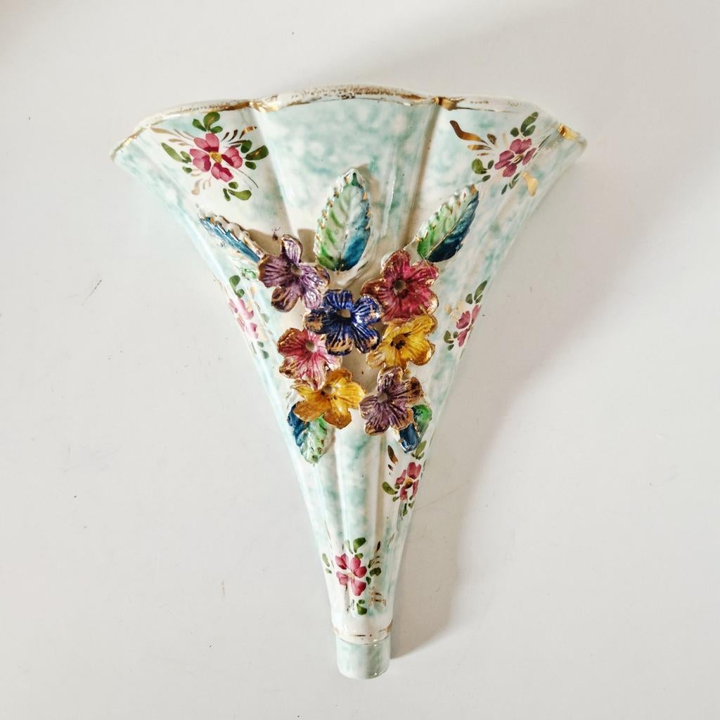 Antieke wandpot wandvaas vaas Belgium keramiek, Antiek en Kunst, Ophalen of Verzenden