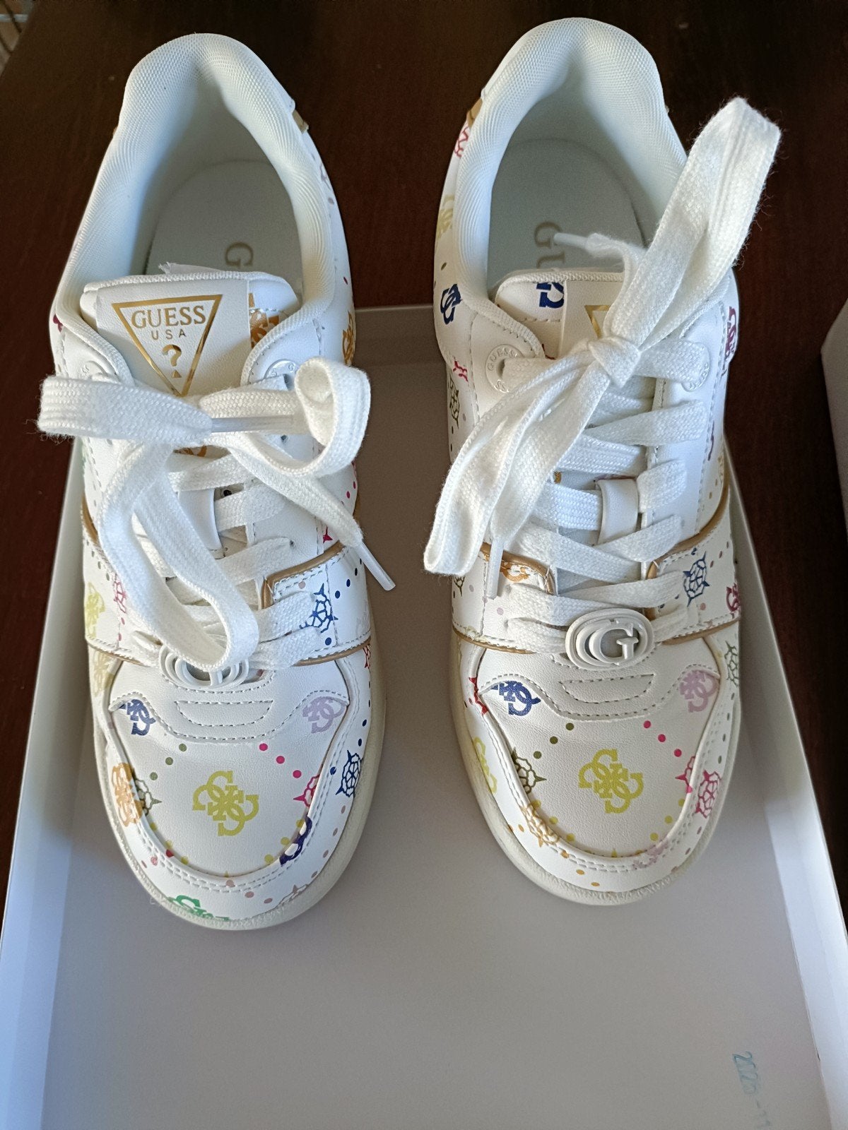 Guess sneakers met logo print - Maat 38, Guess, Wit, Ophalen of Verzenden, Sneakers of Gympen