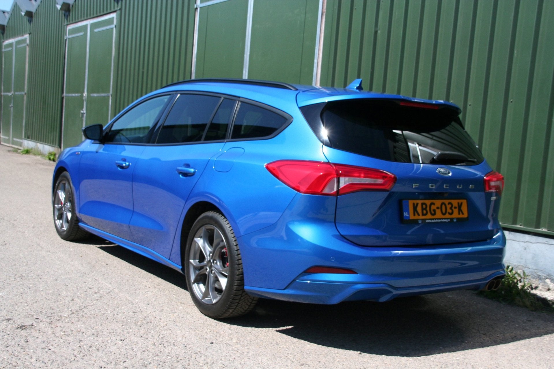 Ford Focus Wagon 1.0 EcoBoost Hybrid ST Line Business, 155 P, Dealer onderhouden, Gebruikt, Blauw, Hybride Elektrisch/Benzine