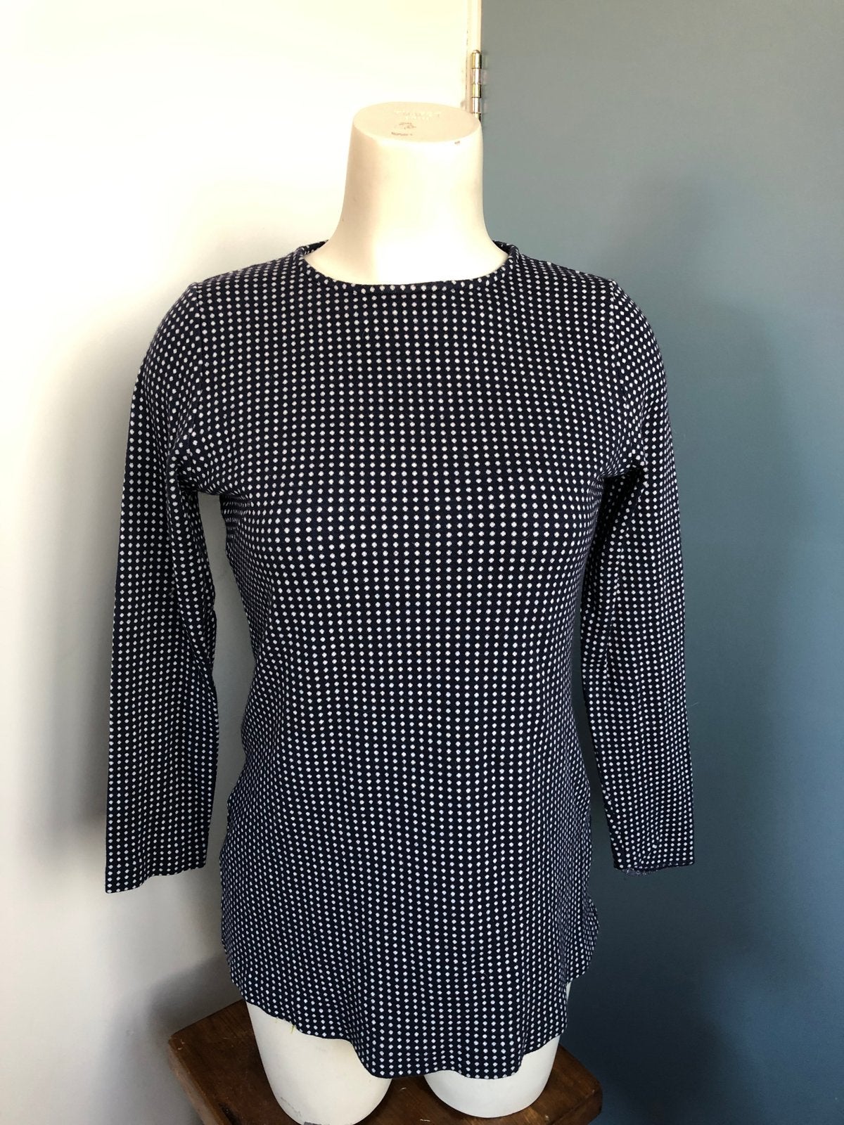 Peter hahn dots stippen wit blauw 40, Maat 38/40 (M), Blauw, Ophalen of Verzenden, Zo goed als nieuw