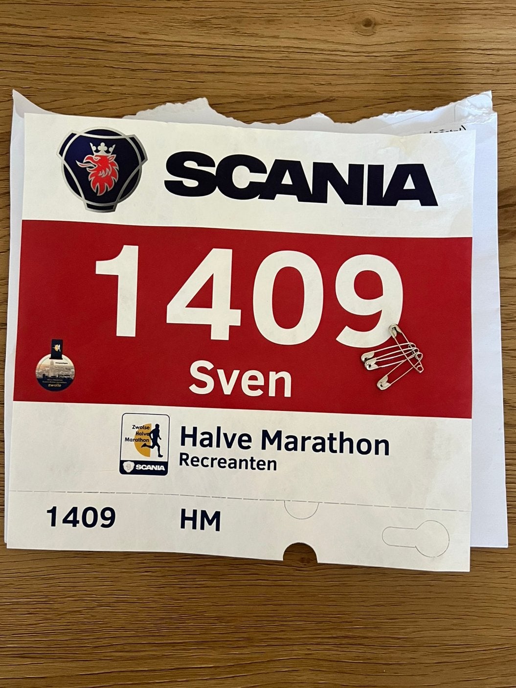 Startbewijs Halve Marathon Zwolle (Recreanten), Overige merken, Overige typen, Nieuw, Ophalen of Verzenden