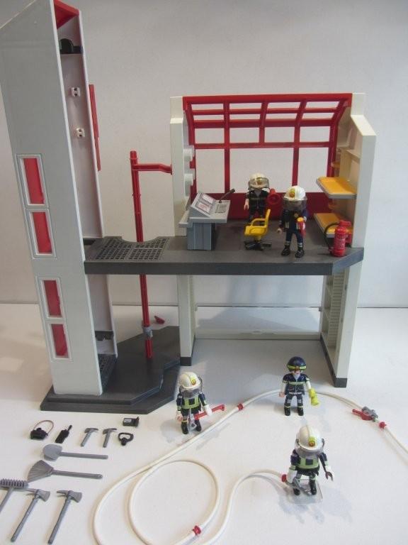 Playmobil Brandweerkazerne met sirene –, Ophalen of Verzenden, Gebruikt, Los playmobil