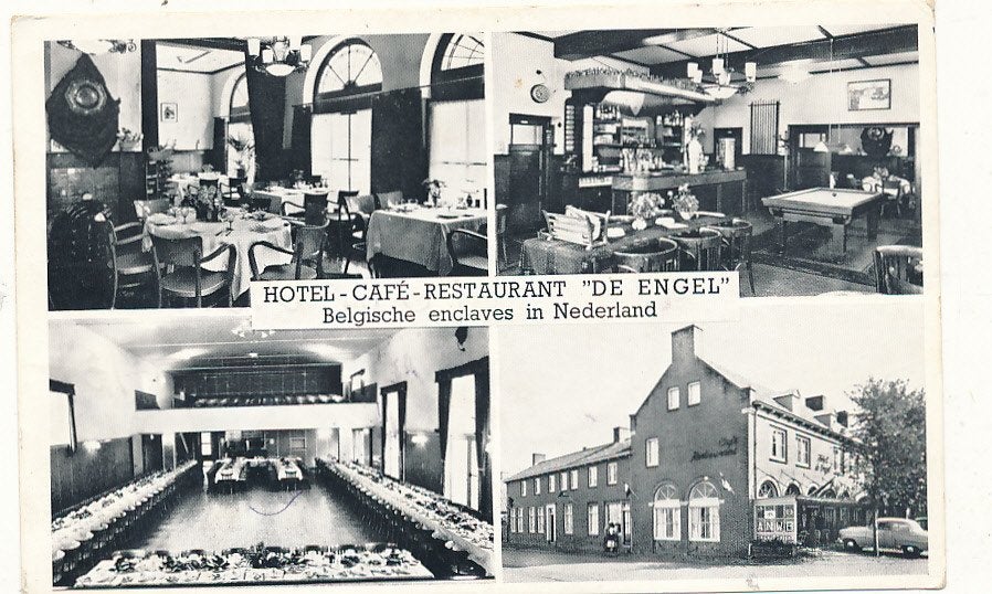 11152 Baarle Nassut Hotel-Café-Restaurant "De Engel", Ophalen of Verzenden, 1940 tot 1960, Gelopen, Noord-Brabant