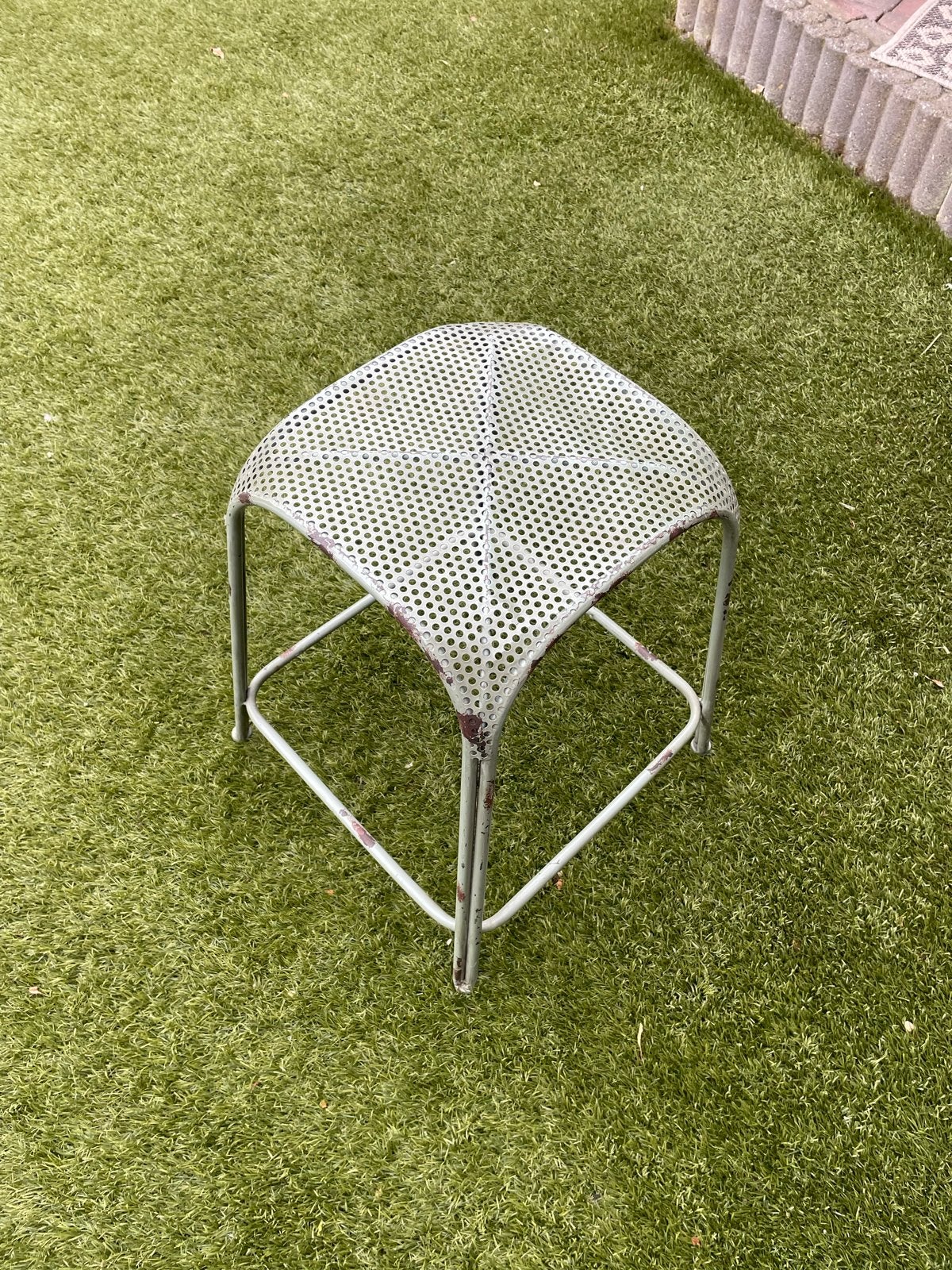Brocante ijzeren krukje - Vintage stijl, Ophalen