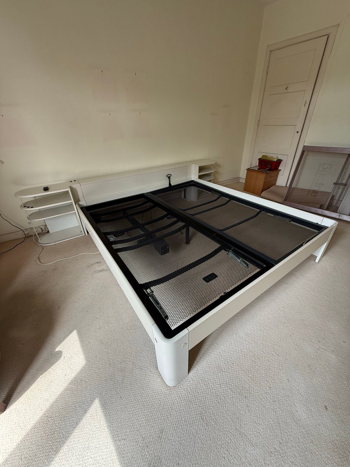 Auping Auronde bed met verstelbare bedbodems, Ophalen, Wit, Tweepersoons, 180 cm