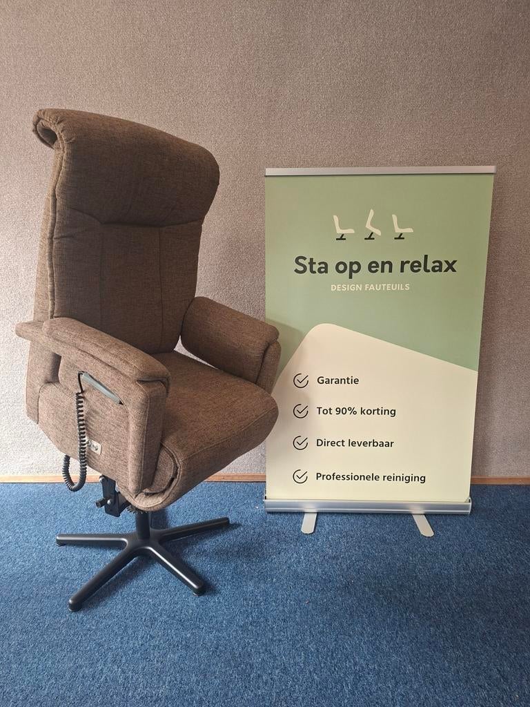 Sta op relax fauteuil Prominent malmö extra luxe op accu, Huis en Inrichting, Fauteuils, Minder dan 75 cm, Hoofdstraat 60 Schijndel