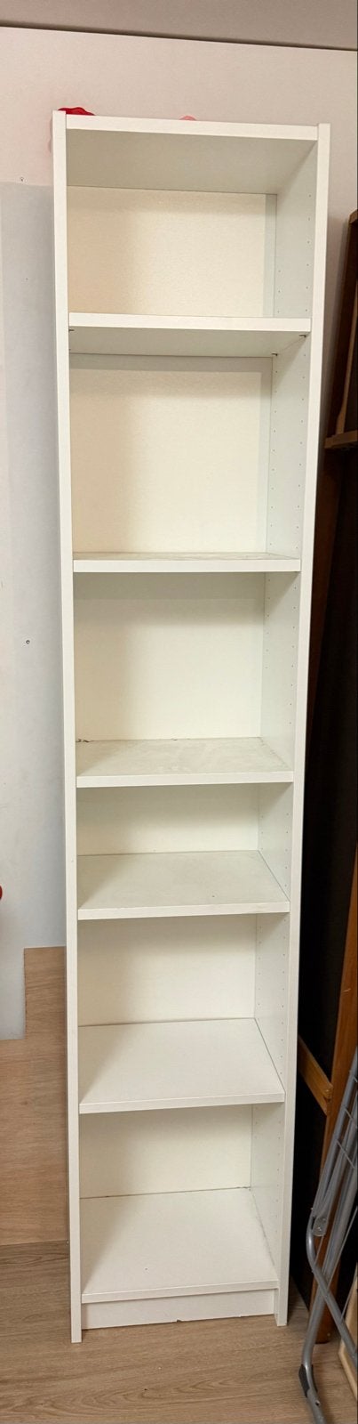 Smalle billy boekenkast wit 40x28x200, Huis en Inrichting, Ophalen, Met plank(en), Minder dan 50 cm, Gebruikt
