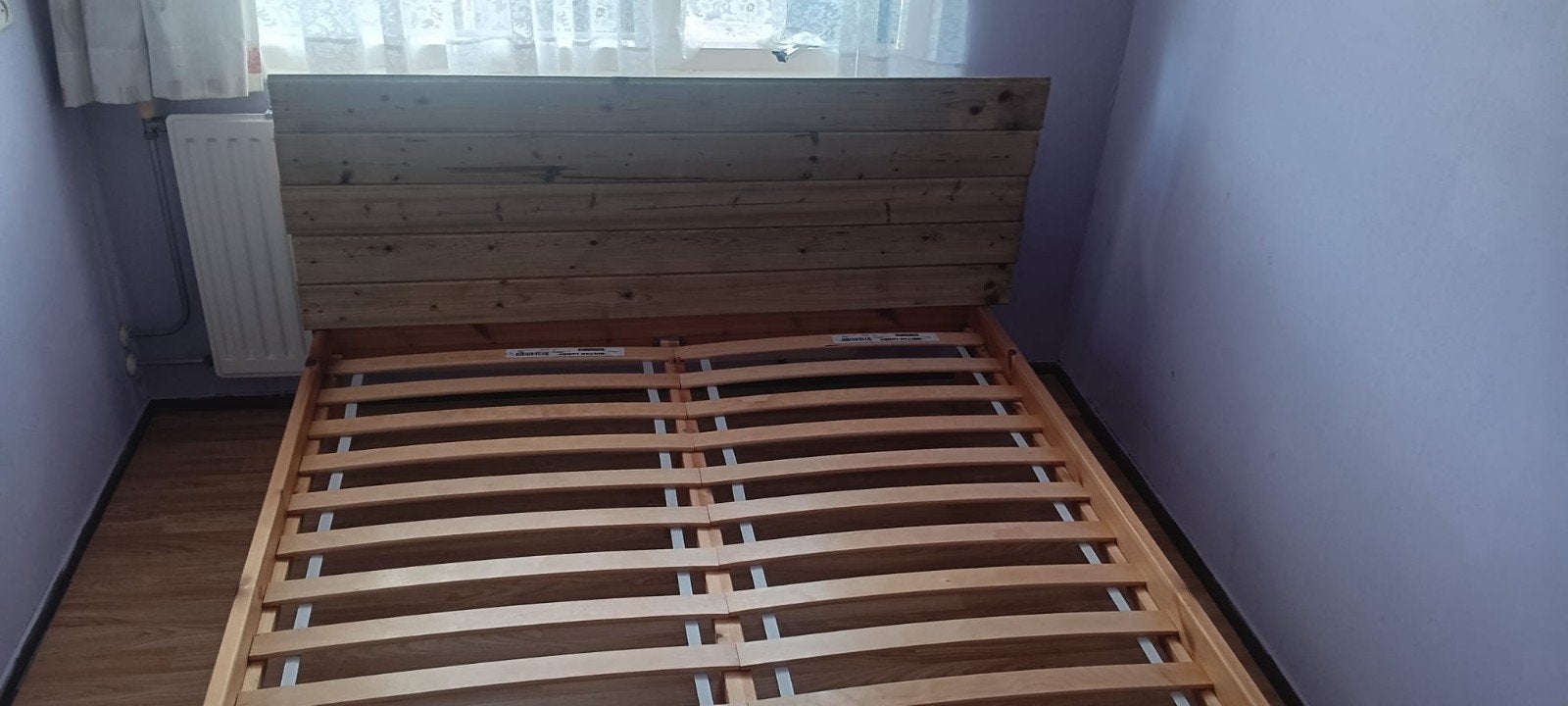 bed met bodem 140/200, Ophalen, Tweepersoons, Hout, 140 cm
