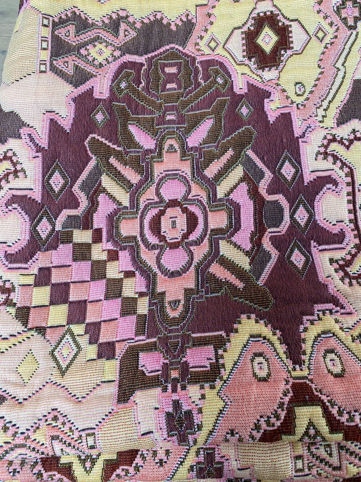 Portugese katoenen sprei 260x260 met rand, Huis en Inrichting, Slaapkamer | Beddengoed, Gebruikt, Katoen, Ophalen of Verzenden