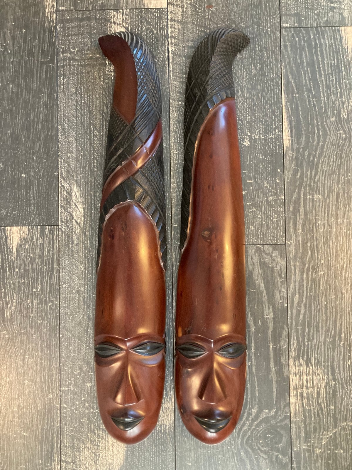 Set Afrikaanse houten maskers (280725s), Hout, 68 cm, Afrika, Masker