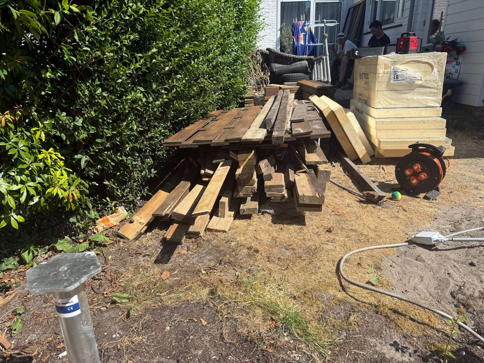 Gratis! partij gebruikte houten planken en balken, Doe-het-zelf en Verbouw, Hout en Planken, Gebruikt, 50 mm of meer, Balk, Ophalen