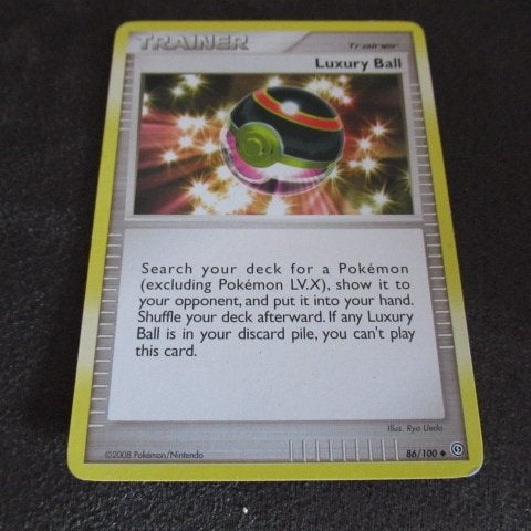 Pokemon kaart trainer luxury ball 86/100 2008, Ophalen of Verzenden, Gebruikt, Losse kaart