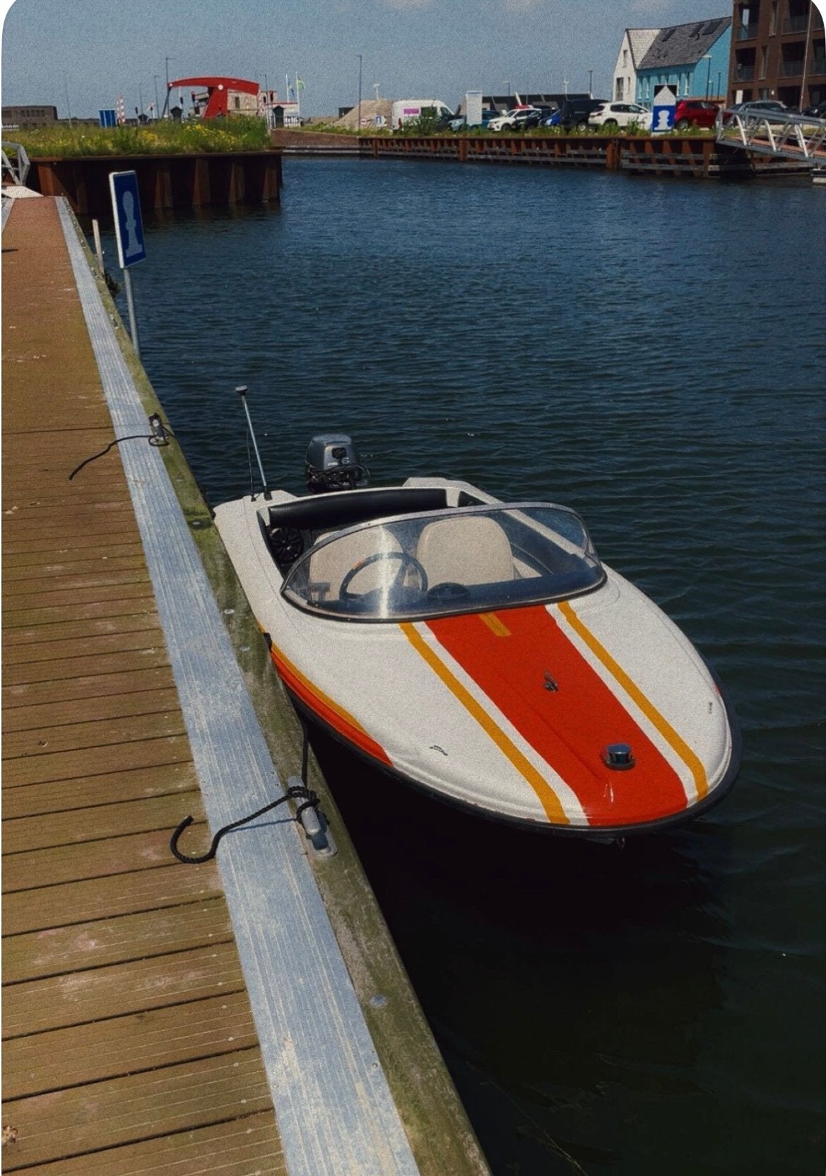 Mooie speedboot 8 pk- vaarbewijs vrij - speedbootje, Watersport en Boten, Ophalen, Gebruikt, 4 m, Viertaktmotor