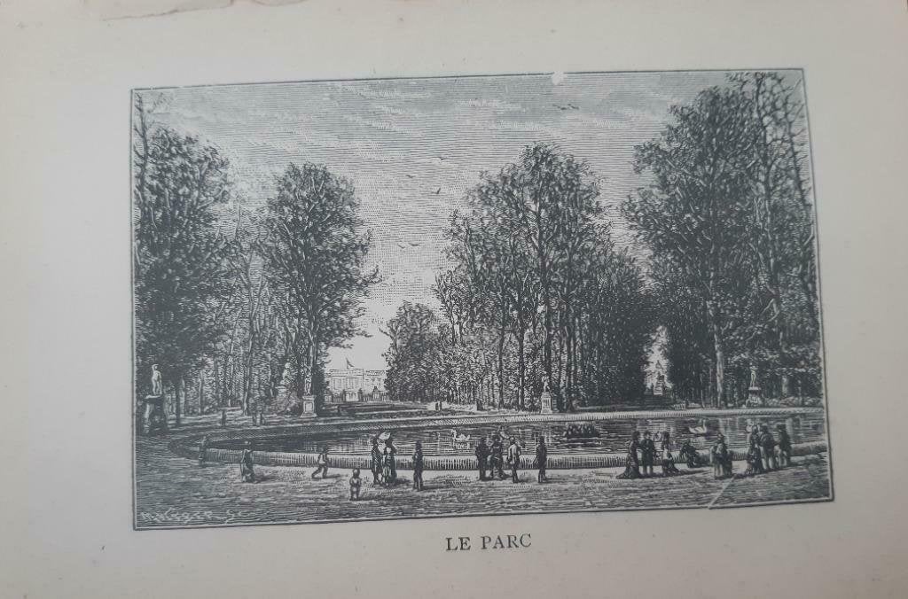 09 / Brussel Le Parc. Houtgravure uit 1892, Ophalen of Verzenden