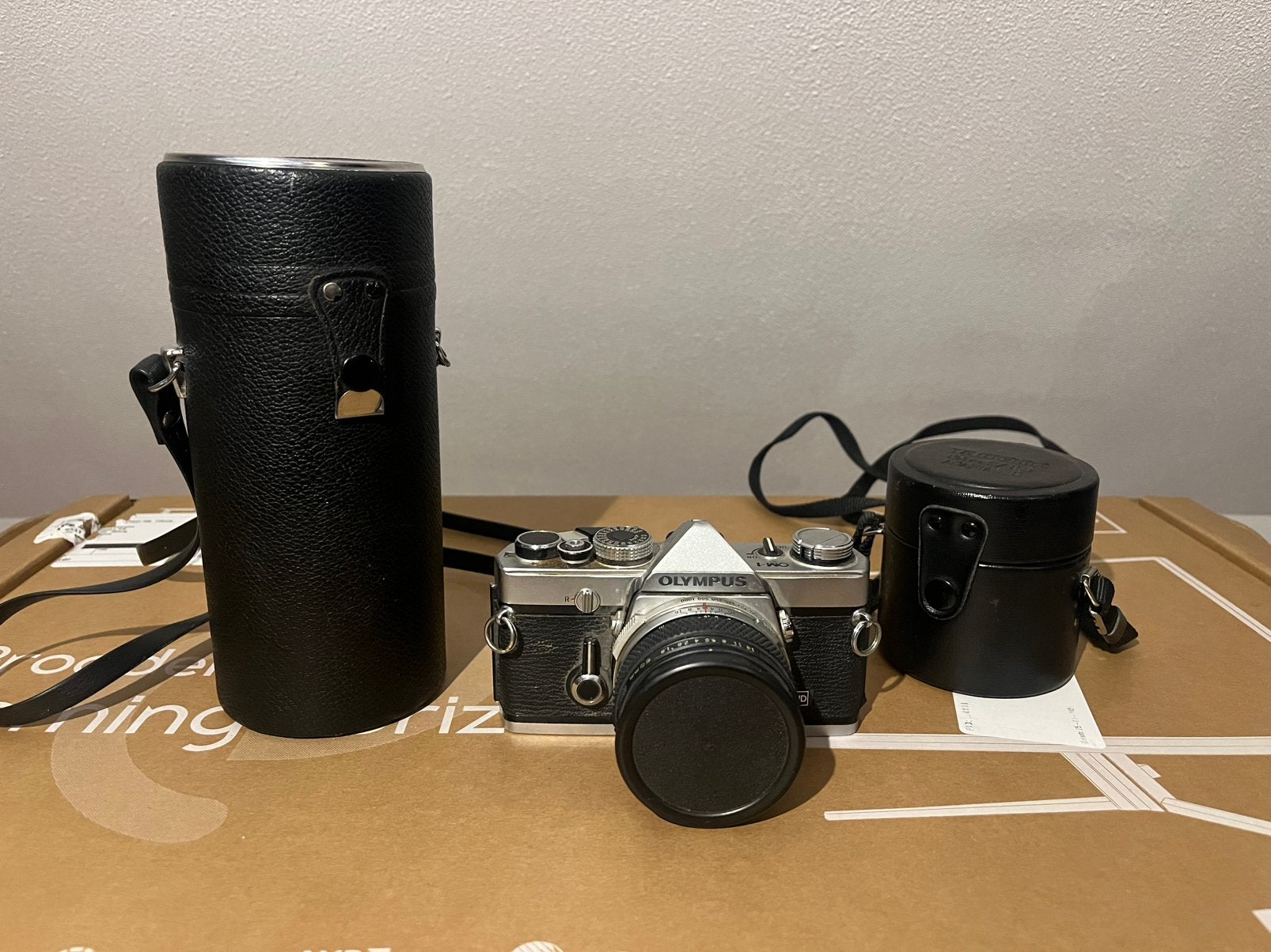olympus OM-1 met 2 extra lenzen, Ophalen of Verzenden, Gebruikt, Spiegelreflex, Olympus