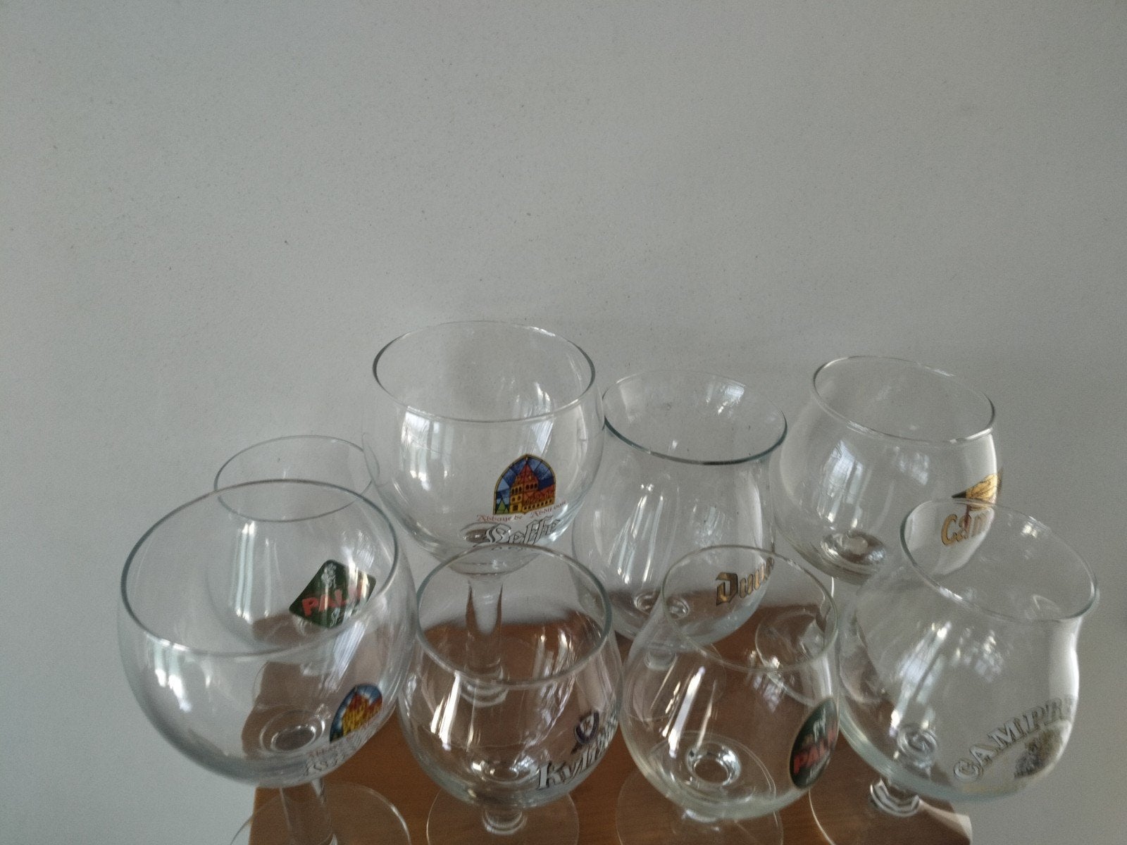 Set 6 bierglazen 2Palm, Kylian, 2Leffe, Cam, Ophalen of Verzenden