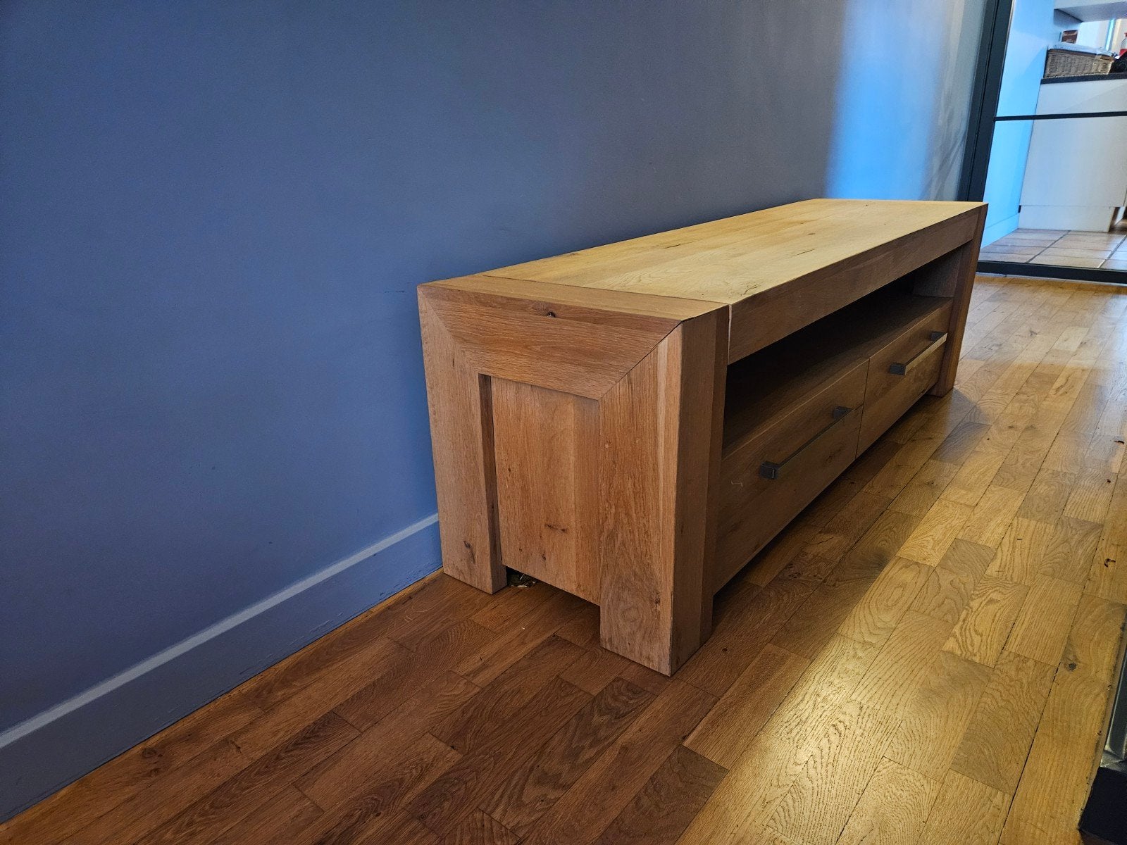 TV-meubel van Eikenhout, Huis en Inrichting, Ophalen, Gebruikt, 150 tot 200 cm, Eikenhout