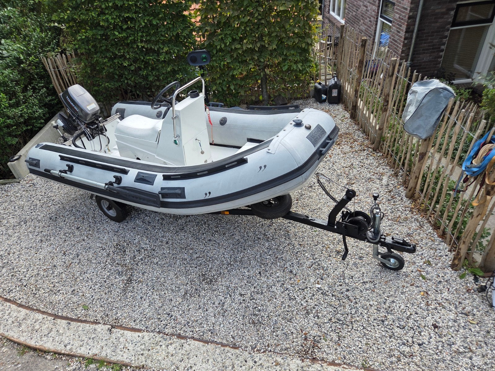 Fischel Bolero RIB|console en buddysit|Trailer|8pk motor|, Watersport en Boten, Rubberboten, 8 pk, Gebruikt, Stuurconsole, Ophalen of Verzenden
