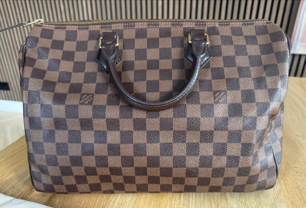 Louis Vuitton Speedy 35 Handtas, Ophalen of Verzenden, Gebruikt, Bruin, Handtas