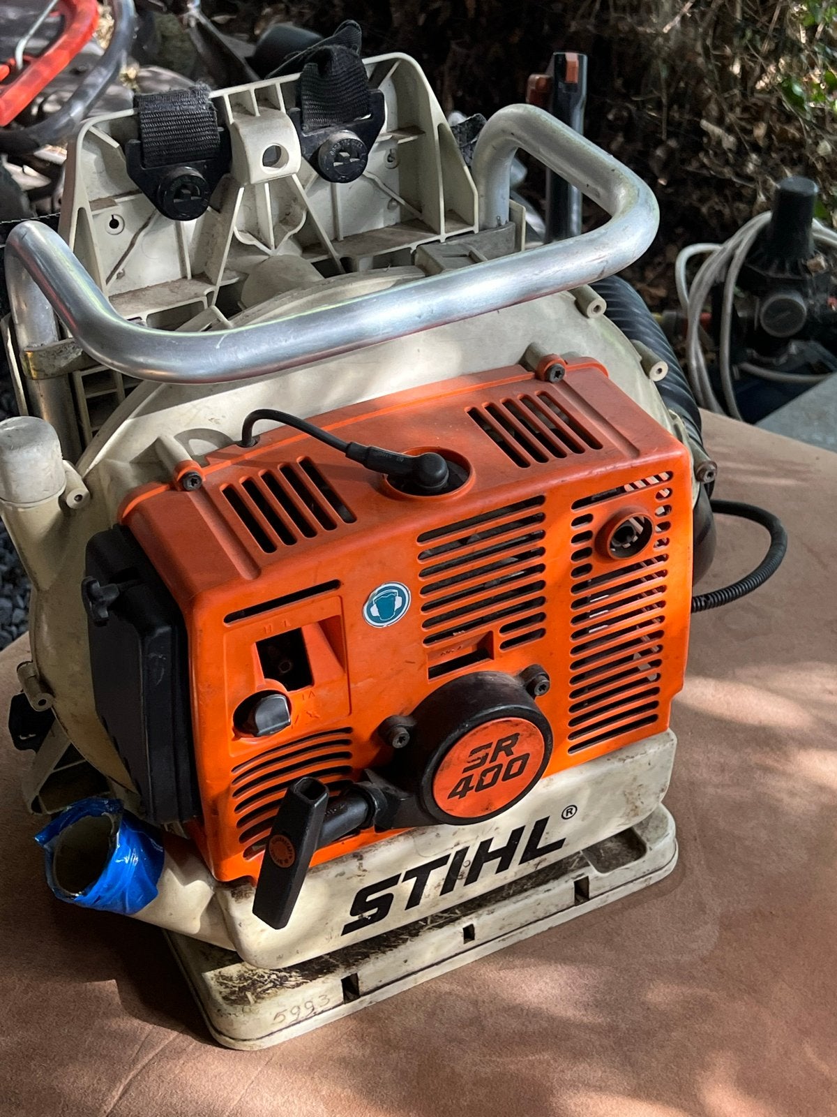 Stihl SR 400 Rugblazer - Benzine - TLC nodig, Ophalen, Gebruikt, Benzine, Ruggedragen