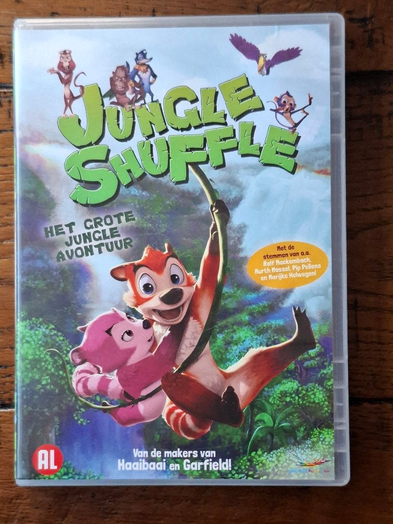 DVD Jungle Shuffle Het grote Jungle avontuur, Overige typen, Ophalen of Verzenden, Zo goed als nieuw, Alle leeftijden