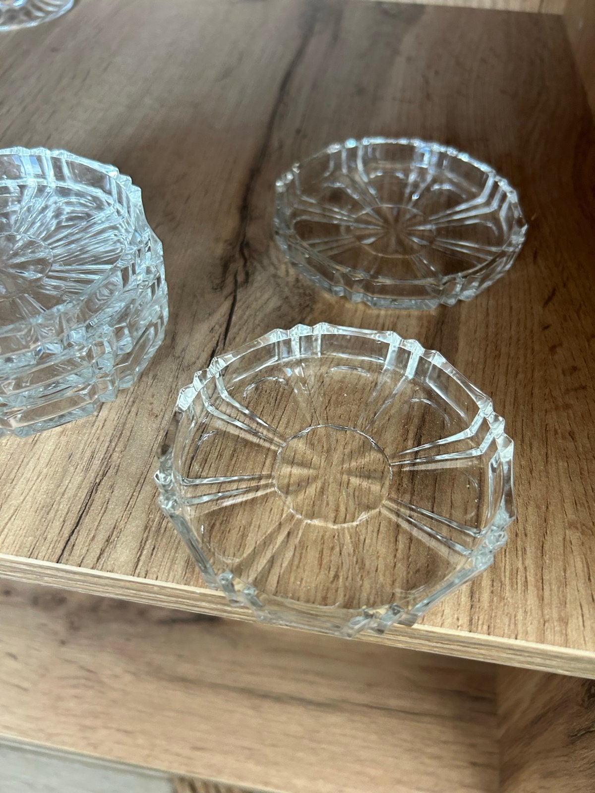 Set van 5 glazen onderzetters, Ophalen of Verzenden