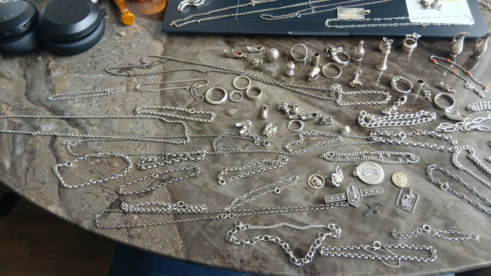 Antieke Zilveren Sieraden 440gram, Ophalen of Verzenden, Zilver