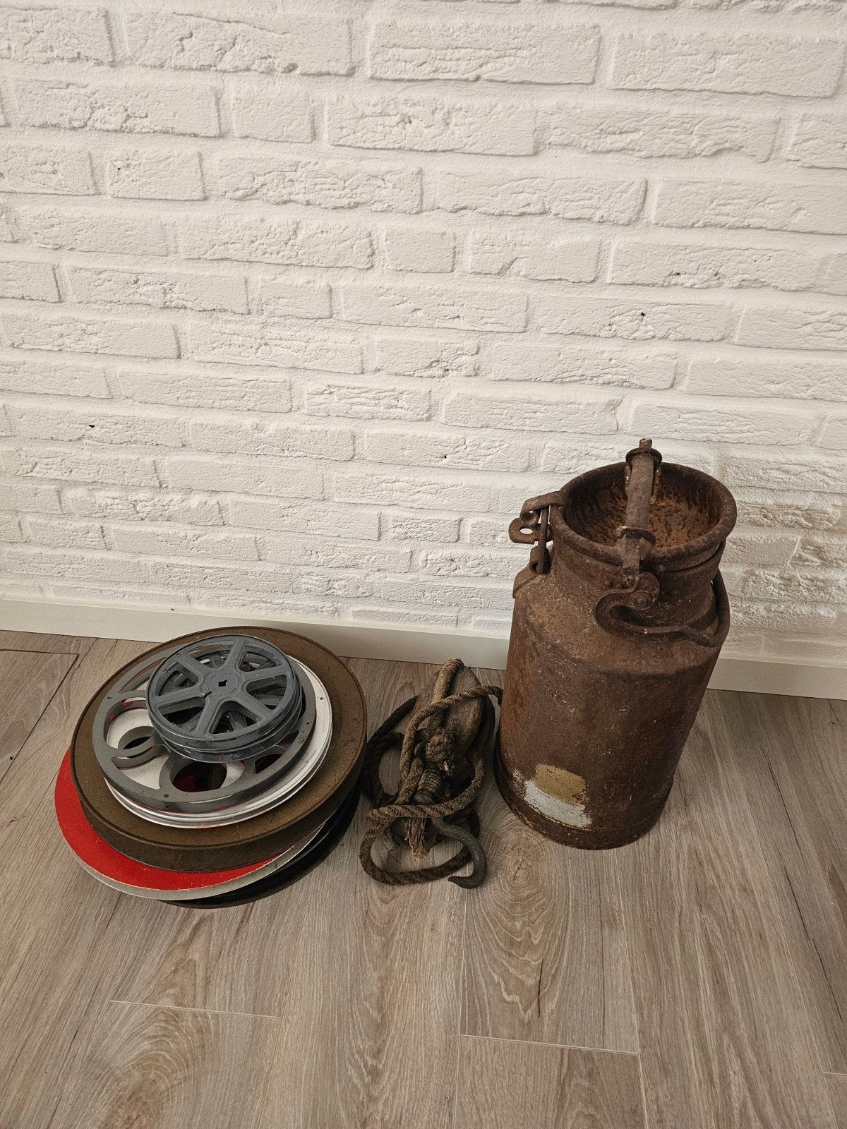Oude melkbus, filmspoelen - decoratie/vintage, Ophalen