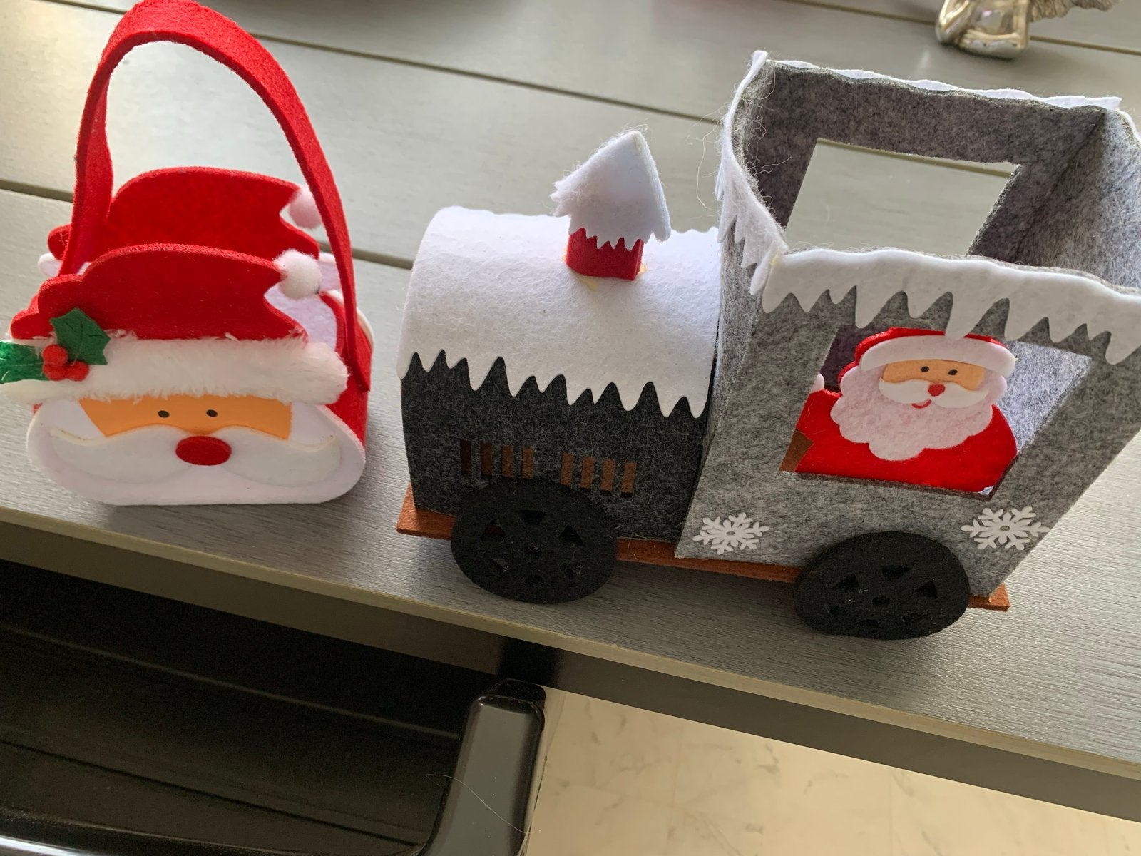 Kersttrein en mandje van vilt  nieuw, Ophalen of Verzenden, Nieuw
