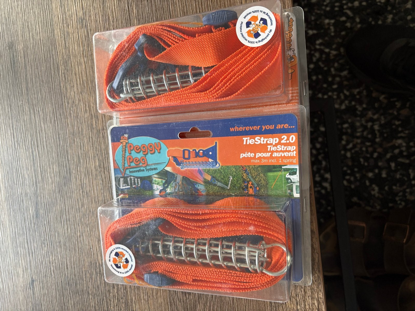 Peggy Peg Tie Strap stormbanden (2 stuks), Caravans en Kamperen, Ophalen, Nieuw