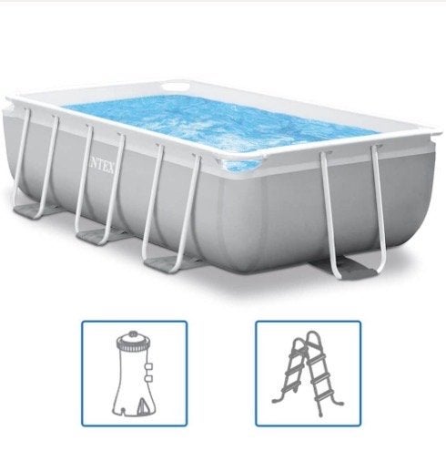 Intex Prism Frame Zwembad 300x175 cm incl. afdekzeil, Ophalen, Gebruikt, Minder dan 80 cm, Minder dan 200 cm