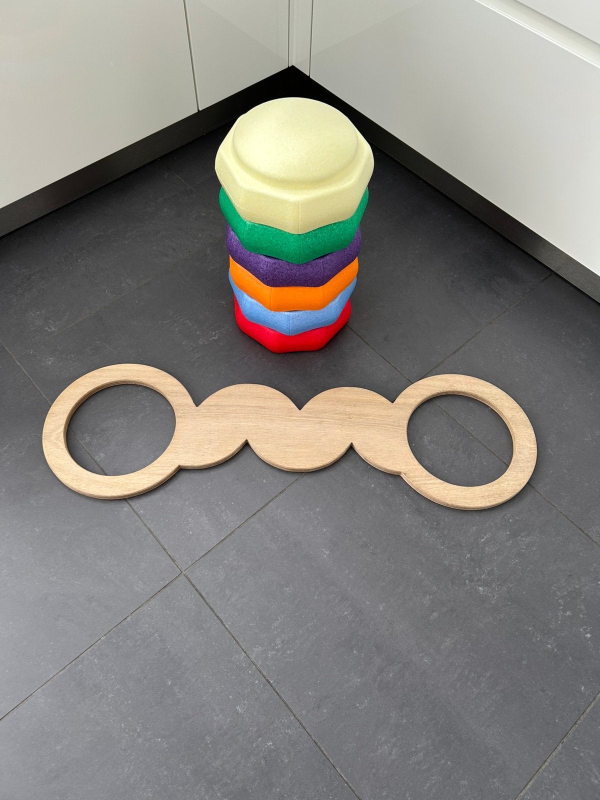 6 Stepping Stones + board, Ophalen, Zo goed als nieuw