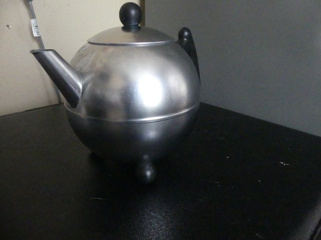 Bredemeijer Dubbelwandige Theepot, Huis en Inrichting, Theepot/fluitketel, Gebruikt, Bredemeijer, Zilver