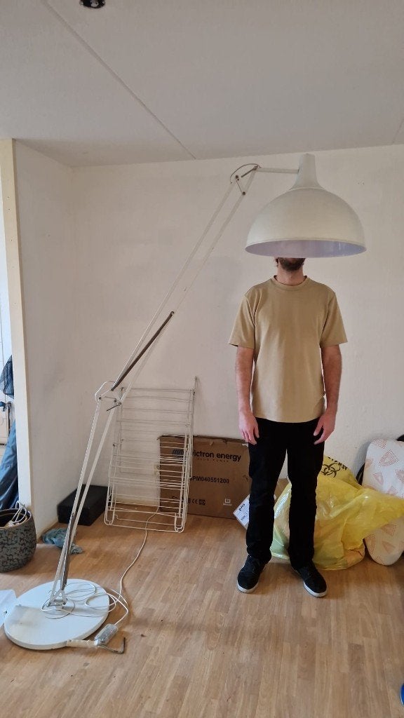 mooie lamp, Huis en Inrichting, Lampen | Vloerlampen, Ophalen, Gebruikt, 200 cm of meer, Overige fittingen